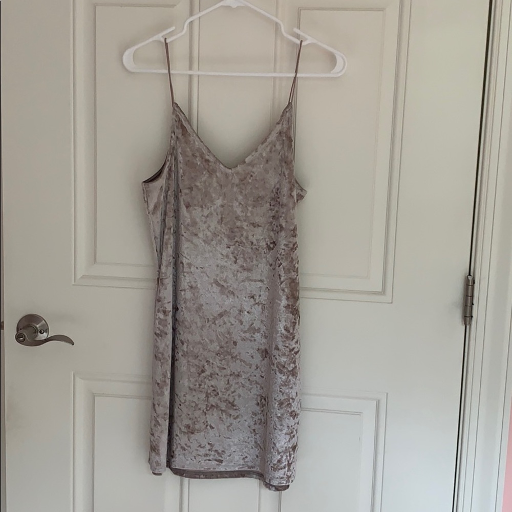 Crushed velvet LA hearts bodycon dress